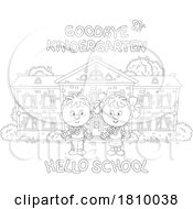 04/01/2024 - Licensed Clipart Cartoon School Kids Graduating Kindergarten And Starting First Grade