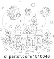 Licensed Clipart Cartoon Fish Over A Castle