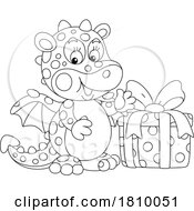 Poster, Art Print Of Licensed Clipart Cartoon Cute Dragon With A Present