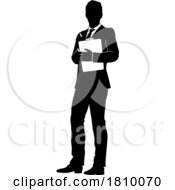 04/03/2024 - Business People Man With Clipboard Silhouette