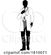 04/03/2024 - Doctor Man And Clipboard Medical Silhouette Person
