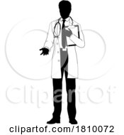04/03/2024 - Doctor Man And Clipboard Medical Silhouette Person