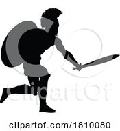 04/03/2024 - Spartan Silhouette Gladiator Trojan Greek Warrior