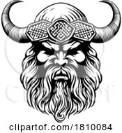 04/04/2024 - Viking Warrior Man Strong Mascot Face In Helmet