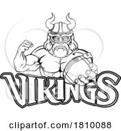 Poster, Art Print Of Viking American Football Sports Mascot