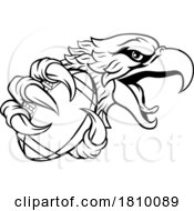 04/04/2024 - Eagle Hawk American Football Ball Cartoon Mascot