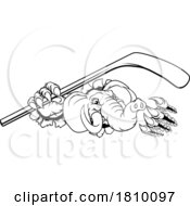 04/04/2024 - Elephant Ice Hockey Player Animal Sports Mascot