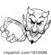 04/04/2024 - Devil American Football Sports Mascot Cartoon