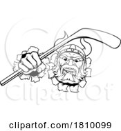 04/04/2024 - Viking Ice Hockey Sports Mascot Cartoon