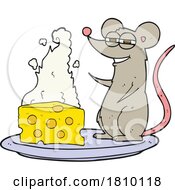 Poster, Art Print Of Cartoon Mouse With Cheese
