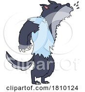 Poster, Art Print Of Cartoon Howling Werewolf