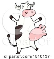 Cartoon Cow Swinging Udder