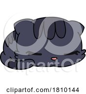 Cute Sleeping Kitten by lineartestpilot