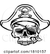 04/06/2024 - Pirate Hat Skull And Crossbones Cartoon