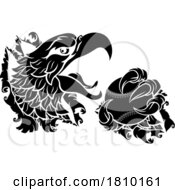 04/06/2024 - Bald Eagle Hawk Ripping Claw Baseball Ball Mascot