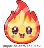 Cartoon Kawaii Flame Character
