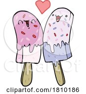 Poster, Art Print Of Cartoon Ice Lolly In Love