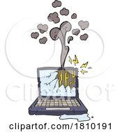 Poster, Art Print Of Cartoon Broken Computer