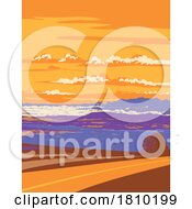 04/08/2024 - Lake Mead With Muddy Peak In Nevada And Arizona WPA Poster Art