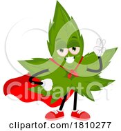 Super Pot Leaf Mascot Licensed Clipart Cartoon