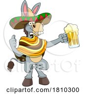 Poster, Art Print Of Mexican Donkey Mascot Licensed Clipart Cartoon