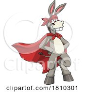 Poster, Art Print Of Super Donkey Mascot Licensed Clipart Cartoon