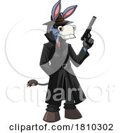 Poster, Art Print Of Donkey Mascot Agent Licensed Clipart Cartoon