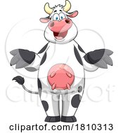 Poster, Art Print Of Cow Mascot Shrugging Licensed Clipart Cartoon