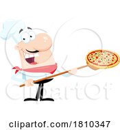 Poster, Art Print Of Chef With Pizza Licensed Clipart Cartoon