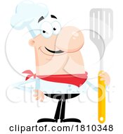 Poster, Art Print Of Chef With A Giant Spatula Licensed Clipart Cartoon