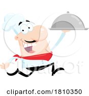 Chef With A Cloche Licensed Clipart Cartoon