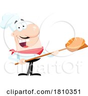 Chef Baker With Bread Licensed Clipart Cartoon