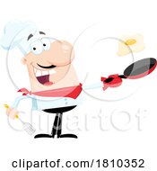 Chef Cooking An Egg Licensed Clipart Cartoon