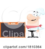 Poster, Art Print Of Chef With Menu Licensed Clipart Cartoon