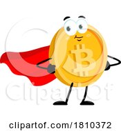 Super Hero Bitcoin Mascot Licensed Clipart Cartoon