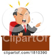 Poster, Art Print Of Mad Businessman Boss Yelling Licensed Clipart Cartoon