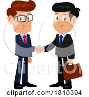 Poster, Art Print Of Businessmen Shaking Hands Licensed Clipart Cartoon