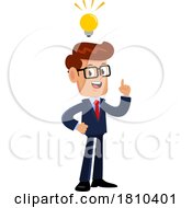 Poster, Art Print Of Businessman With An Idea Licensed Clipart Cartoon