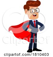 Poster, Art Print Of Businessman Super Hero Licensed Clipart Cartoon