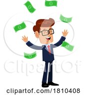 Poster, Art Print Of Businessman And Money Licensed Clipart Cartoon