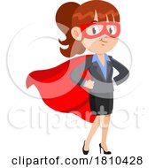 Poster, Art Print Of Super Business Woman Licensed Clipart Cartoon