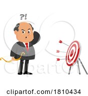Businessman Missing A Target Licensed Clipart Cartoon