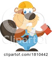 Mason Worker Beaver Licensed Clipart Cartoon