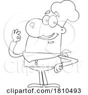 Poster, Art Print Of Chef Black And White Clipart Cartoon