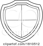 Poster, Art Print Of Shield Black And White Clipart Cartoon