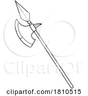 Battle Spear Axe Black And White Clipart Cartoon