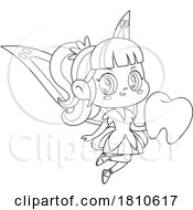 Tooth Fairy Black And White Clipart Cartoon by Hit Toon