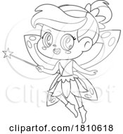 Fairy Black And White Clipart Cartoon by Hit Toon