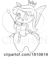 Tooth Fairy Black And White Clipart Cartoon