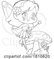 Poster, Art Print Of Fairy Black And White Clipart Cartoon